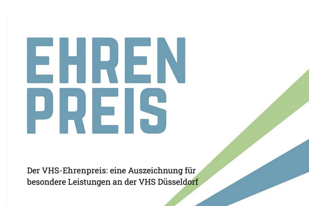 Ehrenpreis der Volkshochschule - Auszeichnung für besondere Leistungen an der VHS Düsseldorf