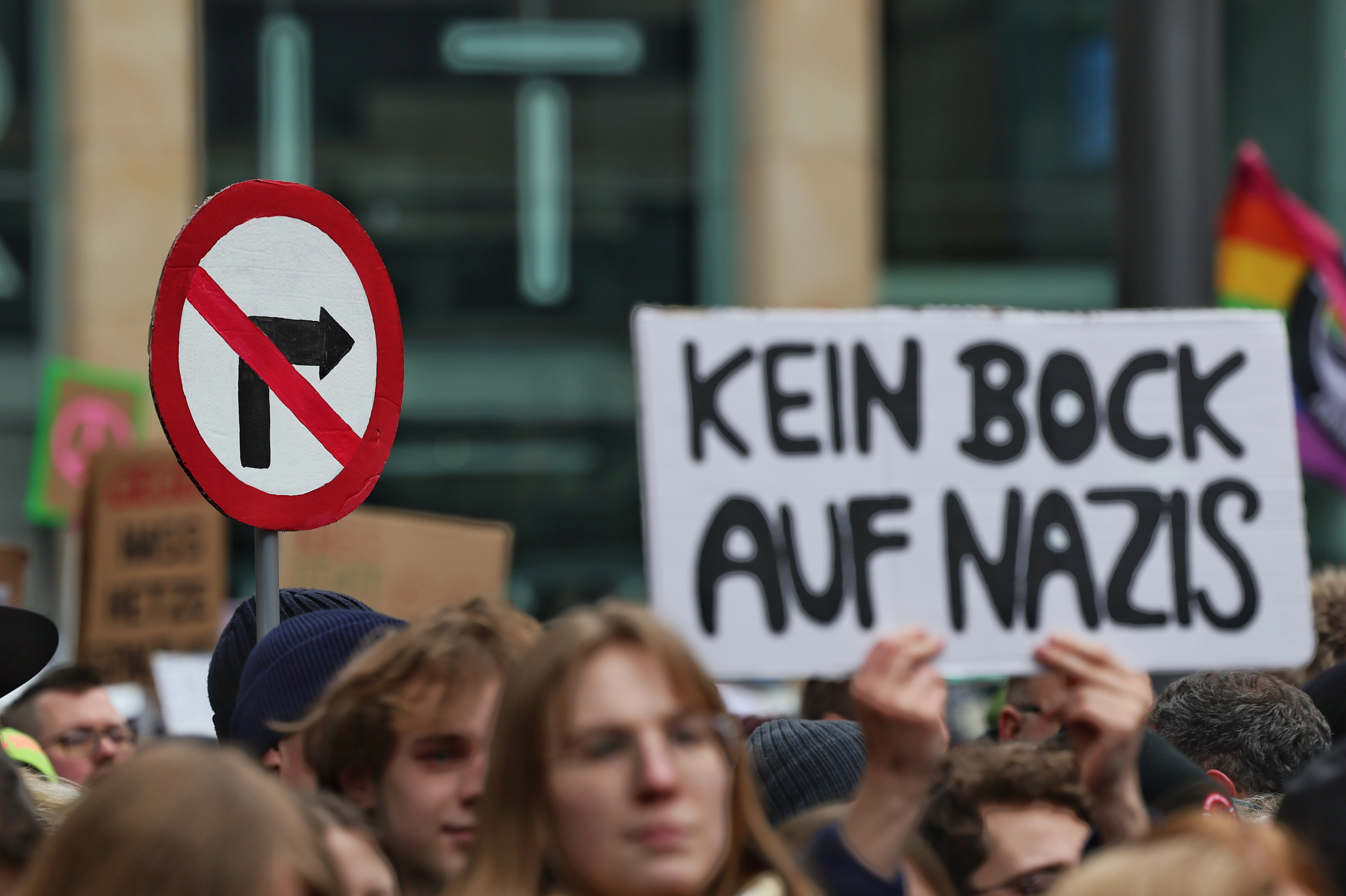 Impressionen von der Demo gegen AFD am 15.02.2025 in Düsseldorf / Foto: Klaus von Jackelmann