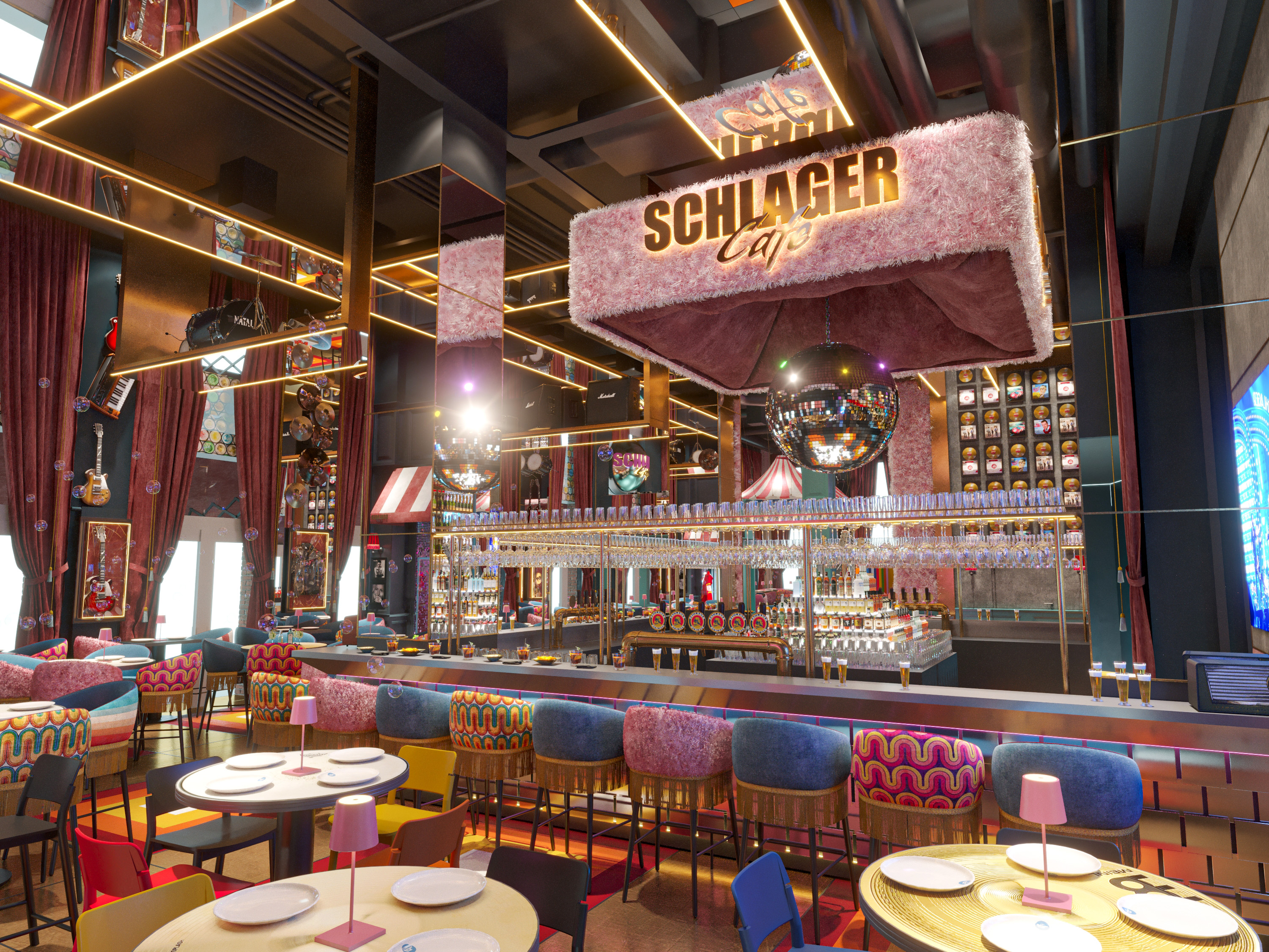 Impressionen / Visuals Schlager Café Düsseldorf / (c) CONCEPT FAMILY Franchise AG